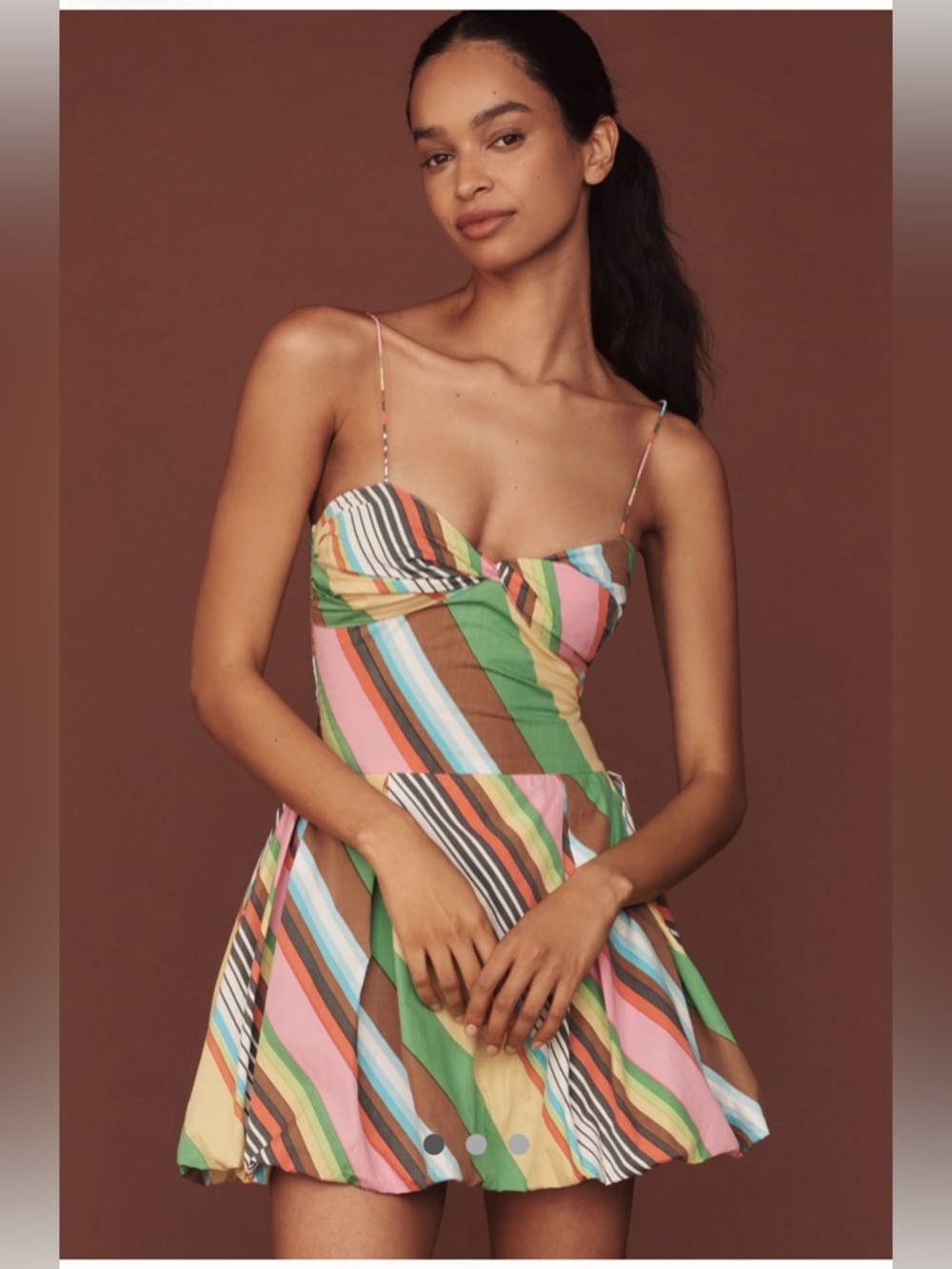 NWT！S/W/F fitted balloon mini dress